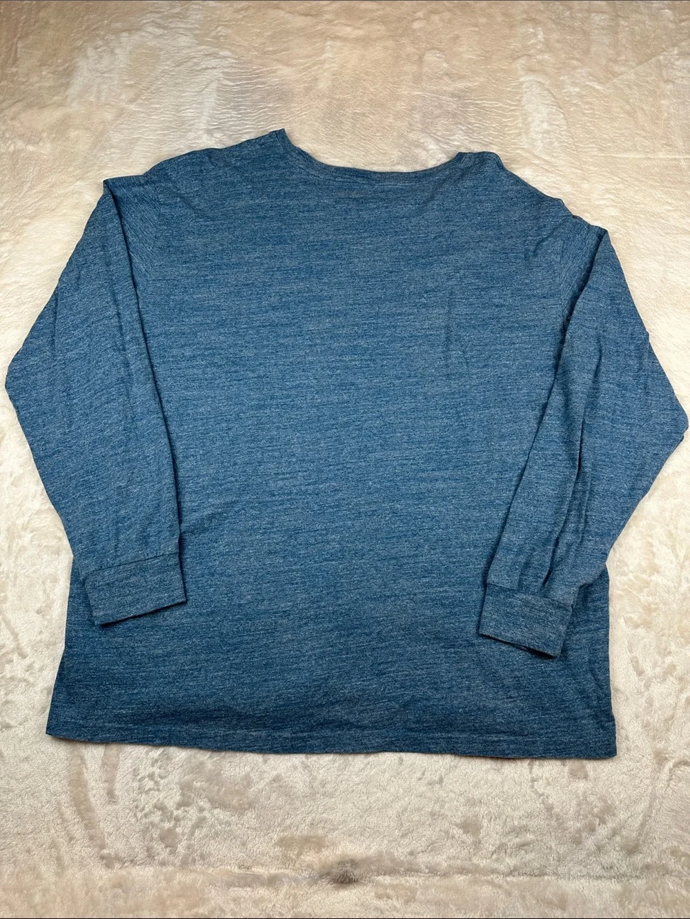 Polo Ralph Lauren Long Sleeve T Shirt Mens XXL Blue Heather Pony Logo Crew Neck